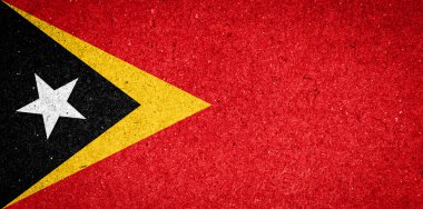 Kağıt arka plan üzerinde Doğu timor bayrağı