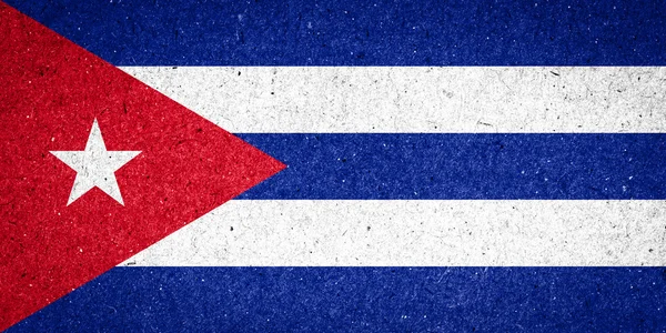 Cuba bandiera su sfondo cartaceo — Foto Stock