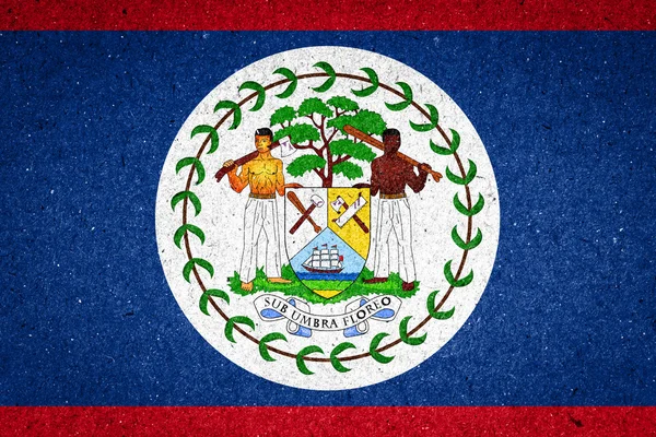 Bandiera Belize su sfondo carta — Foto Stock