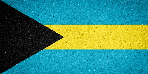 Bahamas Flagge auf Papier Hintergrund — Stockfoto