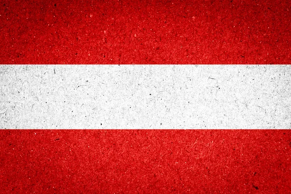 Österreich Flagge auf Papier Hintergrund — Stockfoto