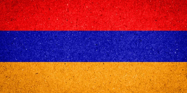 Bandera de Armenia sobre fondo de papel —  Fotos de Stock