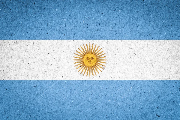 Bandeira da Argentina sobre fundo de papel — Fotografia de Stock