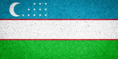 Kağıt arka plan Özbekistan bayrağı