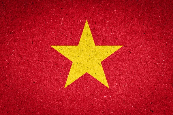 Vietnam Flagge auf Papier Hintergrund — Stockfoto