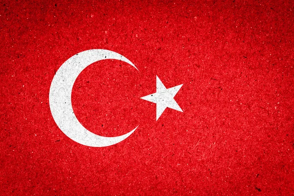 Bandera de Turquía sobre fondo papel — Foto de Stock