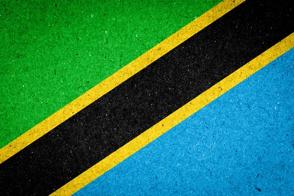 Tanzania flag on paper background — Stock Photo, Image