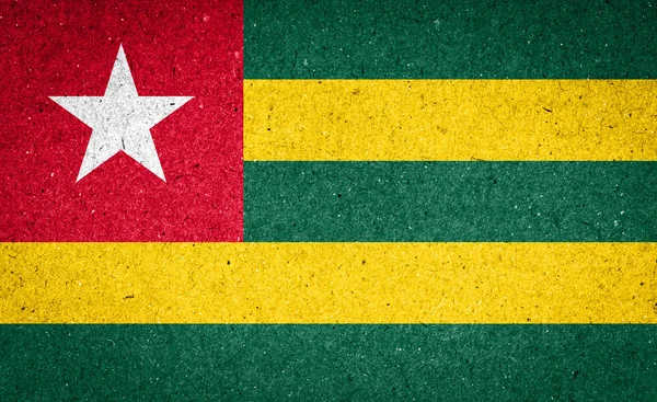 Togo flag on paper background — Stock Photo, Image