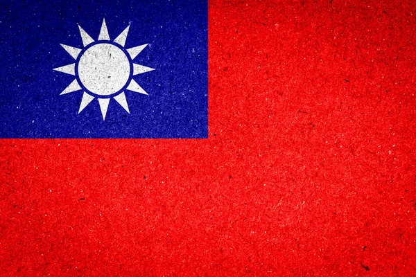 Taipei flagga på papper bakgrund — Stockfoto