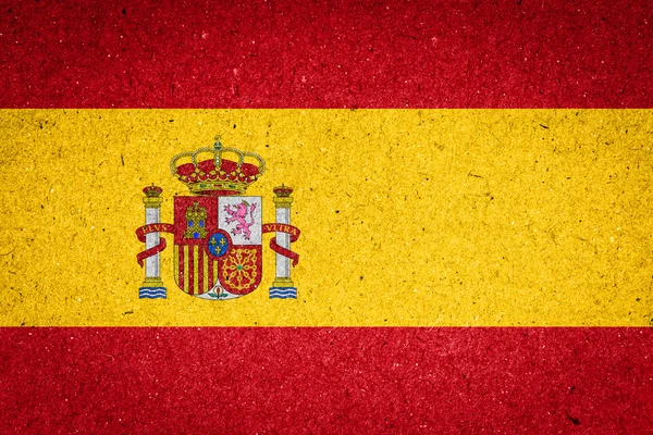 Bandera de España sobre fondo papel — Foto de Stock
