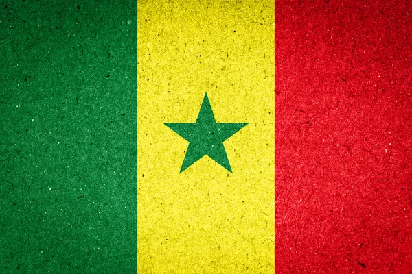 Senegal flag on paper background — Stock Photo, Image