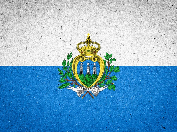 Bandera de San Marino sobre fondo de papel —  Fotos de Stock