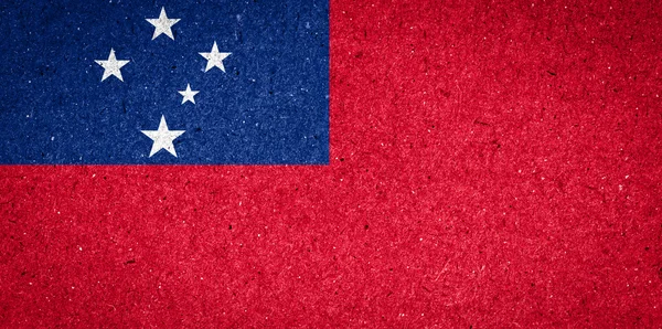 Bandera de Samoa sobre fondo de papel — Foto de Stock