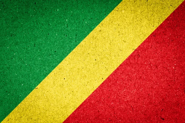 Republic of the Congo flag on paper background — Stock Photo, Image