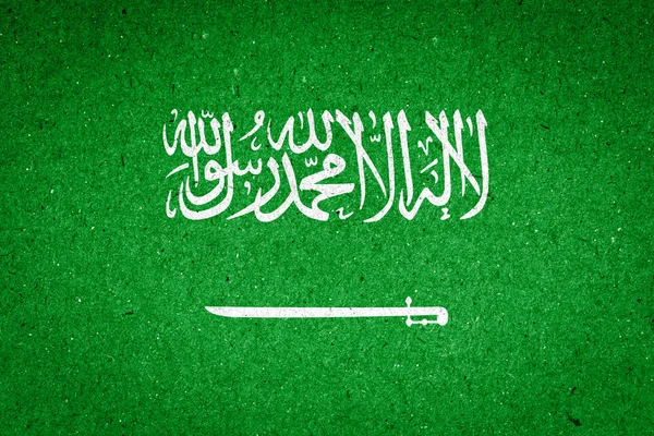 Saudi Arabia flag on paper background — Stock Photo, Image