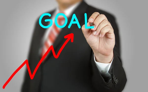 Businessman drawing concept of Goal — Stock Photo, Image