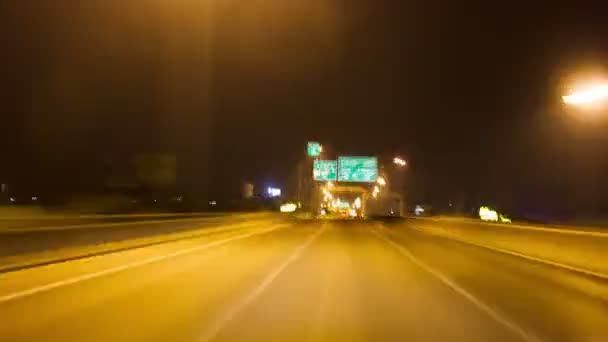 Gece sürüş şehir zaman zaman atlamalı Hd — Stok video