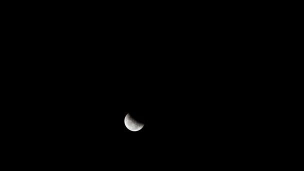 Eclipse lunar no céu escuro em 4 Abril 2015 Time Lapse — Vídeo de Stock