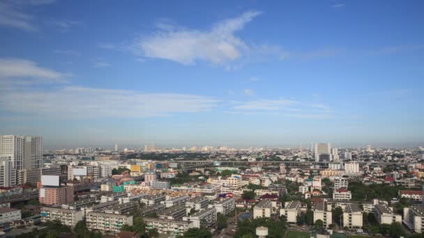 Hemel en cloud over stad van Bangkok Time Lapse Hd — Stockvideo