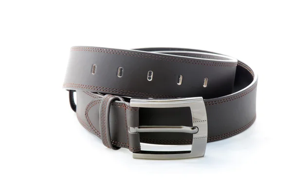 Ceinture homme cuir marron foncé . Photos De Stock Libres De Droits