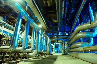 donanımları, kablolar ve borular modern Endüstr içinde bulunan