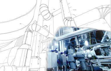 Tel kafes bilgisayar cad tasarımı modern sanayi için boru hatları