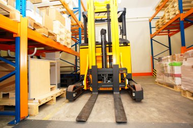 Forklift, raf ve ile dağıtım warehou palet rafları