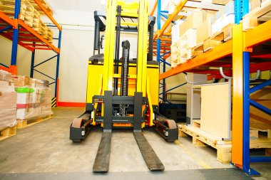 Forklift, raf ve ile dağıtım warehou palet rafları