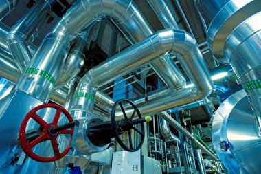 Mavi tonda iç endüstriyel arka plan.