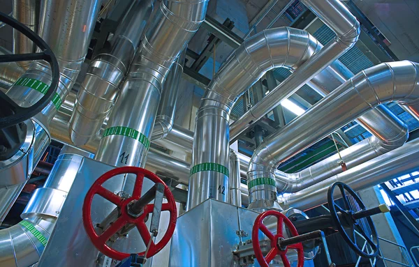 Equipment, cables and piping as found inside of a modern industr — Stock Photo, Image