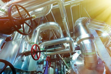 Mavi tonda iç endüstriyel arka plan.