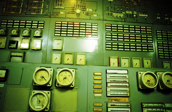 Control room of an old power generation plant — Stock Photo, Image