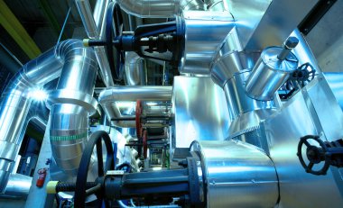 Sanayi bölgesi, çelik boru hatları ve ekipmanlar