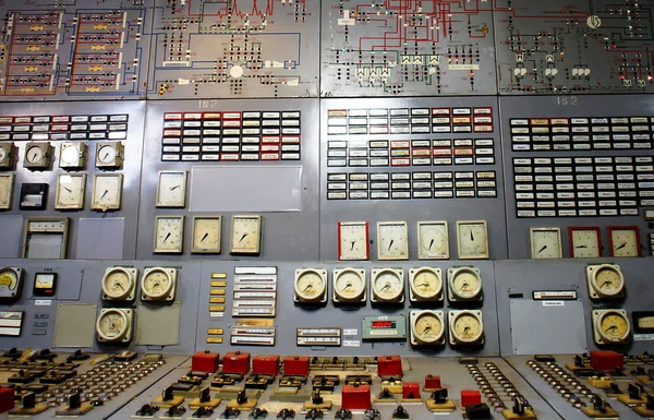 Sala de controlo de uma central de produção de energia — Fotografia de Stock