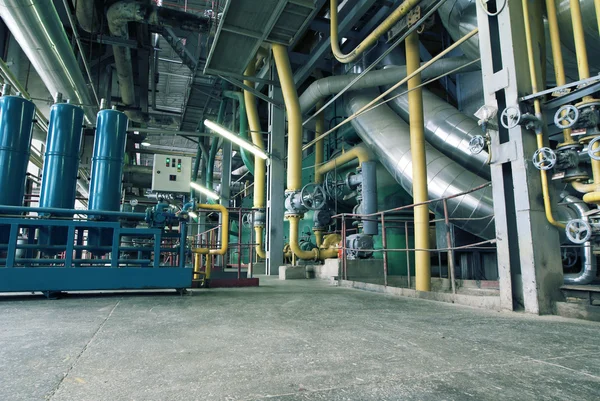 Tuberías en la central eléctrica — Foto de Stock