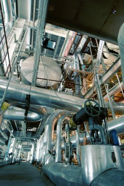 Sanayi bölgesi, çelik boru hatları ve vanalar