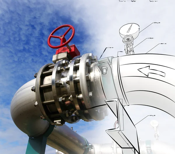 Pipeline design conception — Stock Photo, Image