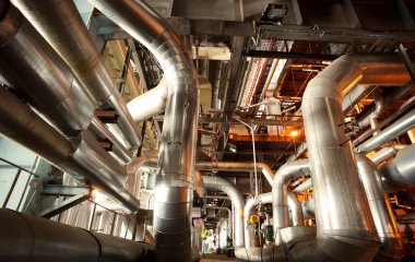 donanımları, kablolar ve borular modern Endüstr içinde bulunan