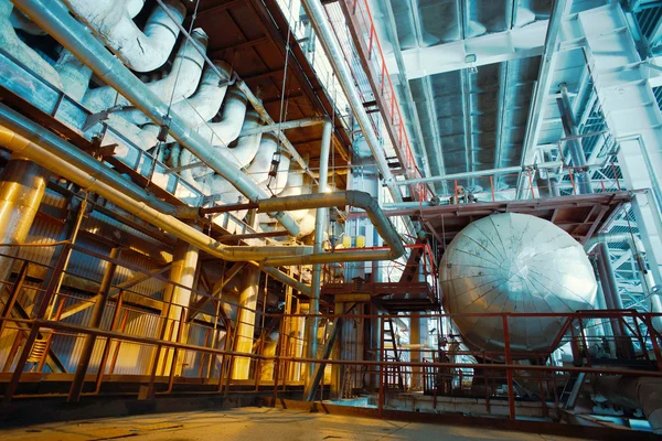 Equipment, cables and piping as found inside of a modern industr — Stock Photo, Image