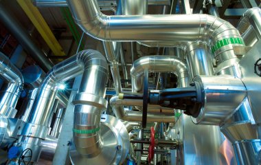 donanımları, kablolar ve borular modern Endüstr içinde bulunan