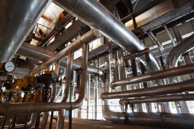 donanımları, kablolar ve borular modern Endüstr içinde bulunan