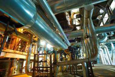 donanımları, kablolar ve borular modern Endüstr içinde bulunan