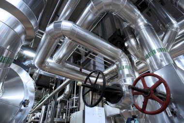 donanımları, kablolar ve borular modern Endüstr içinde bulunan