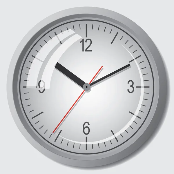 Wall mounted digital clock. — Stock Vector