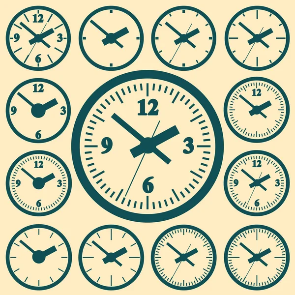 Reloj digital montado en pared . — Vector de stock