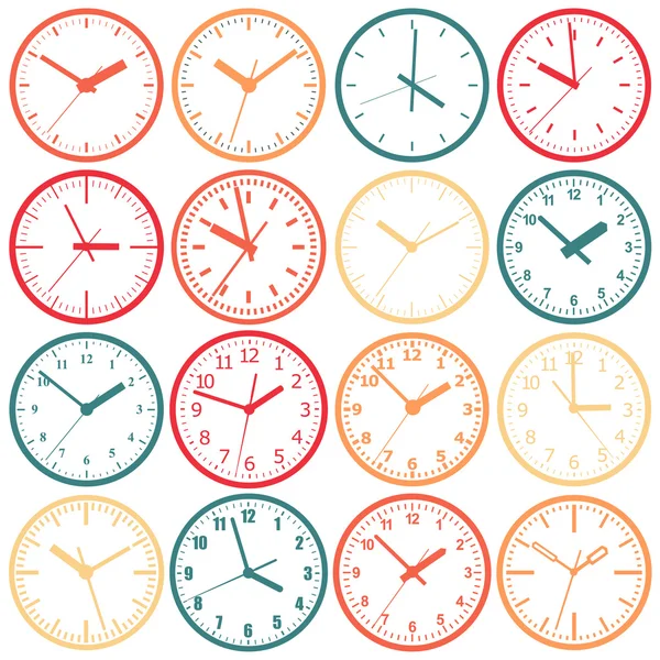 Reloj digital montado en pared . — Vector de stock