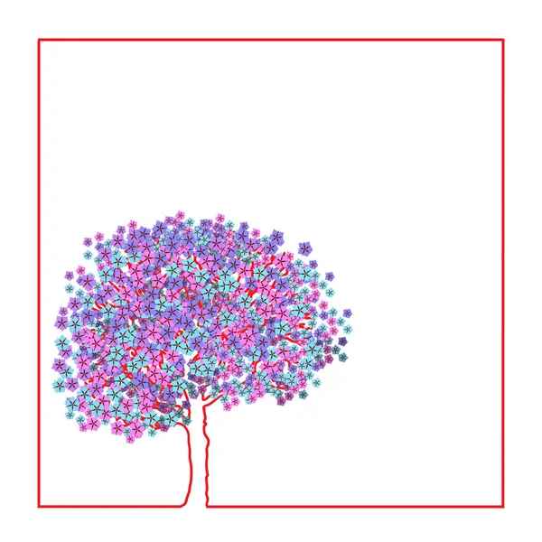 Árbol floreciente de primavera . — Vector de stock