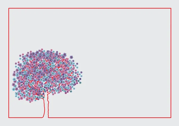 Árbol floreciente de primavera — Vector de stock