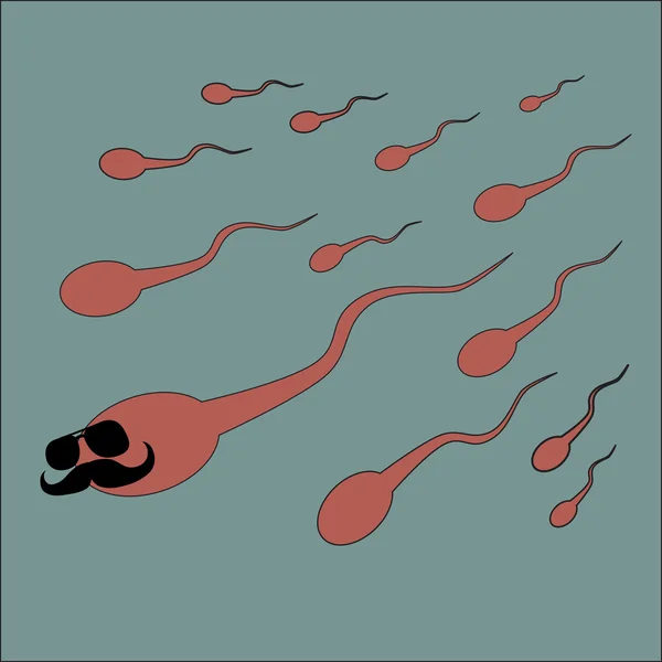 Sperm döllemek eğilimindedir. — Stok Vektör