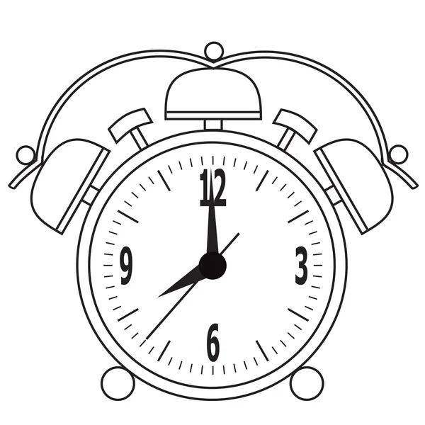 Recuperación del reloj despertador para la hora señalada . — Vector de stock